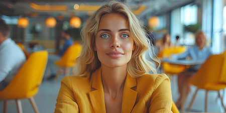 Diverse group of professionals collaborating on a project in a modern office setting with technology and equipment. Concept Professional collaboration, Diverse team, Modern office settingの素材