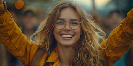 Entrepreneur celebrating with team after achieving business milestone emphasizing the value of recognizing collective success. Concept Business Success, Team Celebration, Milestone Achievementの素材