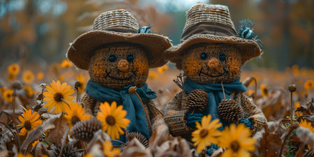 Bounty of Joy: Harvest Sprites Bring Luck to Farmers' Crops. Concept Farmers' Crops, Harvest Sprites, Luck, Bounty of Joy, Harvestの素材