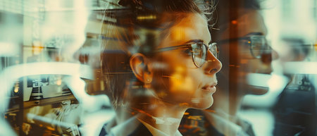 Multilayered Business Focus: A Symphony of Productivity. Concept Business Growth, Strategic Planning, Product Development, Market Analysis, Operational Efficiencyの素材