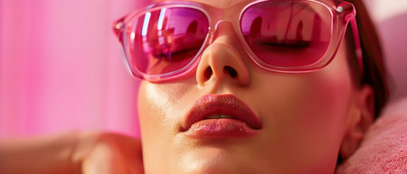 Soothing Facial Laser Treatment - Elegance in Simplicity. Concept Facial Laser Treatment, Skincare, Beauty, Elegance, Simplicityの素材