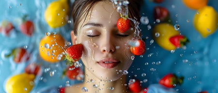 Fruit Splash Hydration Bliss. Concept Fruit Splash, Hydration, Blissの素材
