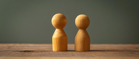 Wooden Pals in Silent Conversation. Concept Nature Photography, Wooden Sculptures, Art in Nature, Organic Materials, Wildlife Artの素材