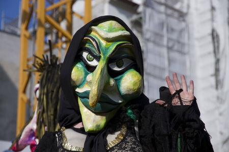 mask carnival parade in Milan の写真素材