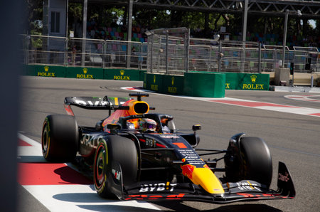 Baku, Azerbaijan - 10 June 2022: Race Start at Formula 1 Grand Prix of Baku 2022のeditorial素材