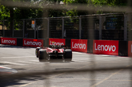 Baku, Azerbaijan - 10 June 2022: Race Start at Formula 1 Grand Prix of Baku 2022のeditorial素材