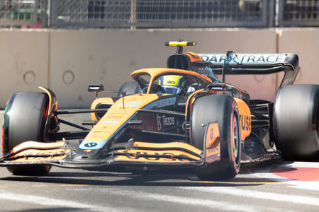 Baku, Azerbaijan - 10 June 2022: Race Start at Formula 1 Grand Prix of Baku 2022のeditorial素材