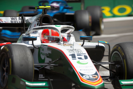 Baku, Azerbaijan - 10 June 2022: Race Start at Formula 1 Grand Prix of Baku 2022のeditorial素材