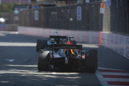 Baku, Azerbaijan - 10 June 2022: Race Start at Formula 1 Grand Prix of Baku 2022のeditorial素材