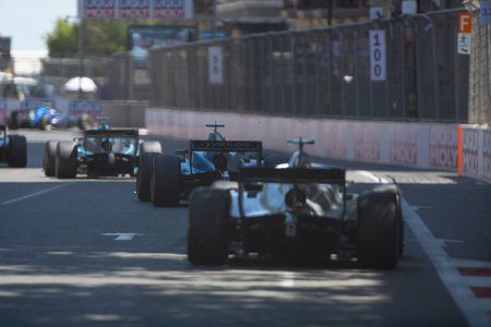 Baku, Azerbaijan - 10 June 2022: Race Start at Formula 1 Grand Prix of Baku 2022のeditorial素材