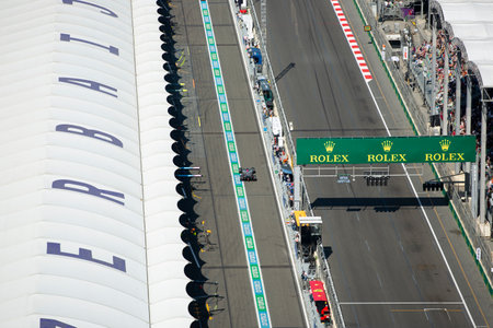 Baku, Azerbaijan - 10 June 2022: Race Start at Formula 1 Grand Prix of Baku 2022のeditorial素材