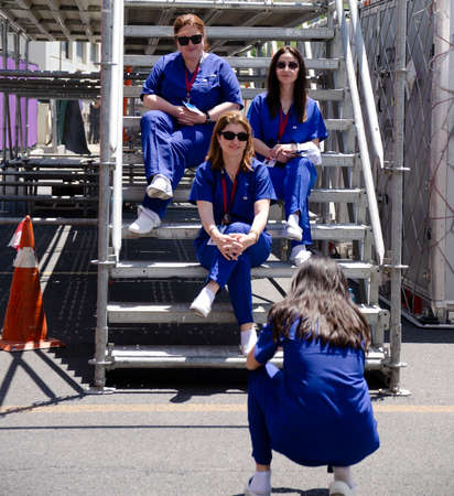 Baku, Azerbaijan - 10 June 2022: Race Start at Formula 1 Grand Prix of Baku 2022