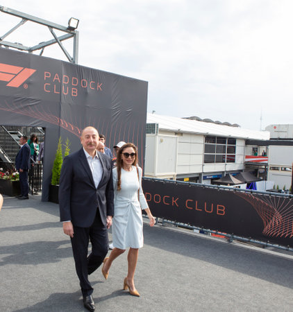 Baku, Azerbaijan - 28 April 2023: Race Start at Formula 1 Grand Prix of Baku 2023のeditorial素材