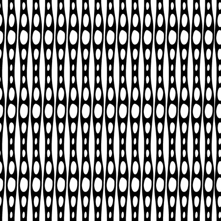 Striped abstract vector seamless pattern. Geometric patterned background in tribal style. Geometrical doodle elements. Circles. Wave lines. Ethnic ornaments. For design, fabric, clothes, printingのイラスト素材