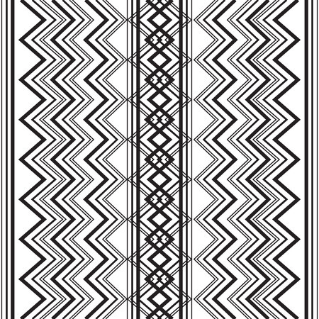 Zigzag seamless pattern. Black and white vector chevron backgrouのイラスト素材