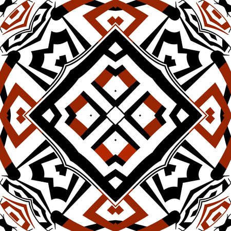 Greek grunge  pattern. Ornamental geometric ethnic tribal style rough background. Colorful abstract dirty backdrop. Geometric modern ornate greek key meander ornament. Beautiful designのイラスト素材