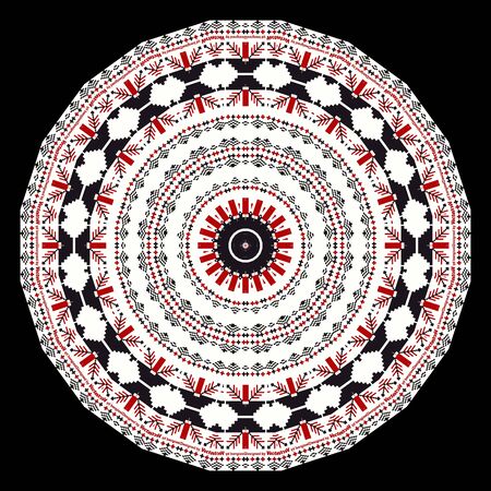Ethnic vector round mandala pattern. Geometric abstract ornamental background. Creative modern...