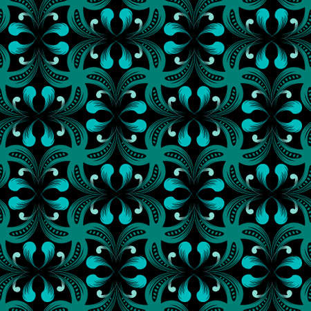 Ethnic style Paisley seamless pattern. Colorful floral ornamental background. Decorative elegant repeat backdrop. Old style elegance paisley flowers, leaves, circles. Beautiful ornate luxury ornament.のイラスト素材