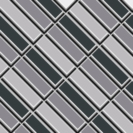 Striped seamless pattern. Diagonal stripes background. Vector repeat modern backdrop. Elegant geometric ornaments in black white gray colors. Monochrome ornamental abstract design. Surface texture.のイラスト素材