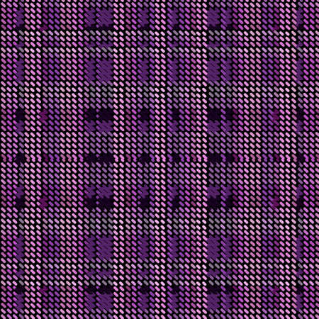 Textured plaid tartan seamless pattern. Vector ornamental checkered background. Repeat striped...