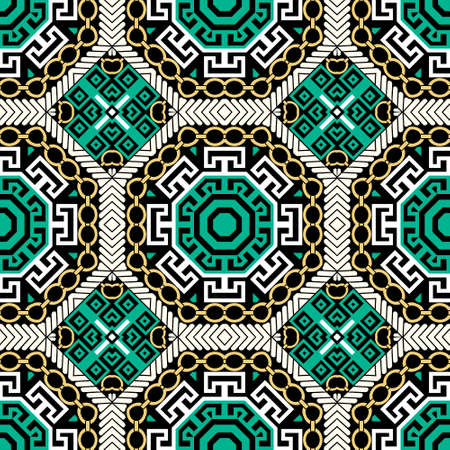 Colorful seamless pattern. Tribal ethnic style background. Repeat vector modern backdrop. Arabic...