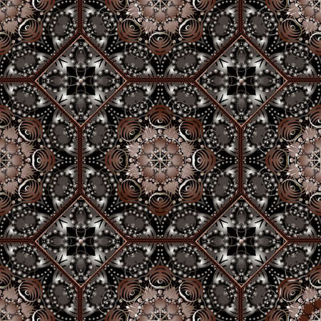 Floral seamless pattern. Ornamental arabesque background. Vintage flowers. Repeat geometric...