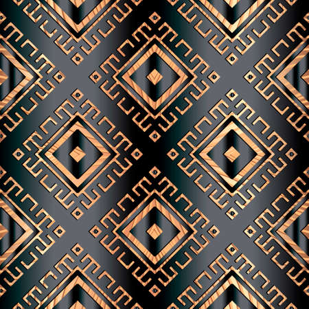 Textured waffle seamless pattern. Ornamental grunge rhombus background. Repeat black vector backdrop. Elegant tribal ethnic greek style ornament. Modern creative design. Endless ornate texture.のイラスト素材