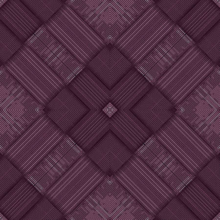Striped grunge elegant 3d seamless pattern. Textured halftone braided background. Vector repeat wicker backdrop. Ornate geometric modern ornament with stripes, lines, rhombus, shapes. Surface texture.のイラスト素材