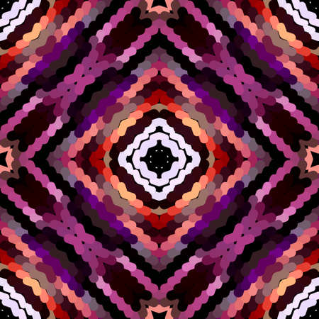 Textured colorful moire seamless pattern. Motley striped vector background. Modern geometric...