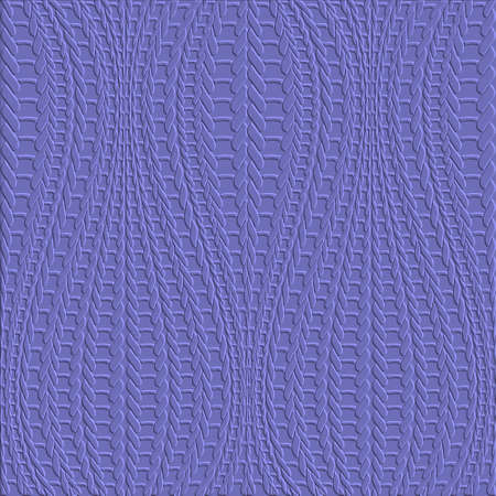 Knitted 3d seamless pattern. Knit ornamental vector background. Repeat wavy lines grid backdrop. Textured emboss wavy ornaments with waves, pigtails, curves, knits. Endless embossed knitting texture.のイラスト素材