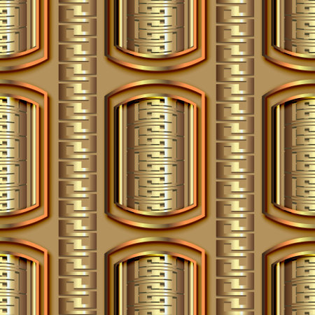 Vector of Gold 3d Greek seamless - ID:1-185514267 - Royalty Free Image ...