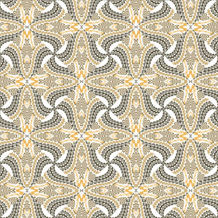 Gold traditional seamless pattern. Greek ornamental vector background. Patterned repeat backdrop....