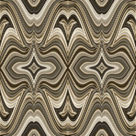 Beautiful liquid waves textured 3d seamless pattern. Luxury ornamental fluids background. Flowing...