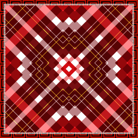 Argyle Seamless Buffalo Plaid check pattern. Lumberjack buffalo plaid pattern vector on colorful background. Square greek frames. Rhombus striped ornaments. Greek key meanders. Bright endless texture.のイラスト素材
