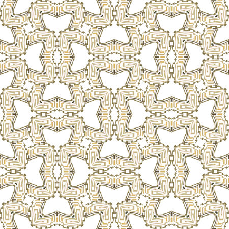 Greek ornamental intricate seamless pattern. Modern patterned white vector background. Repeat tribal...
