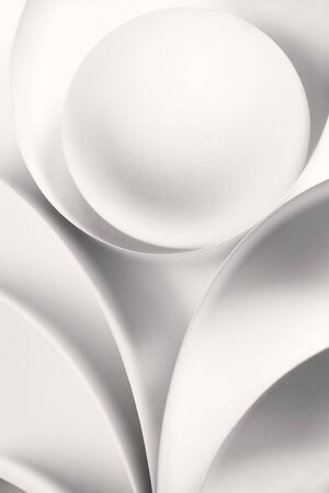 Abstract Still Life with ball and curve shapes