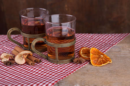 Still Life with spiced fruit tea in for cold days in autumn and winter