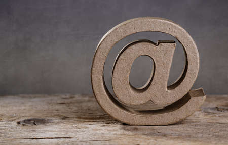 AT Character symbolizing the internet and emailの写真素材