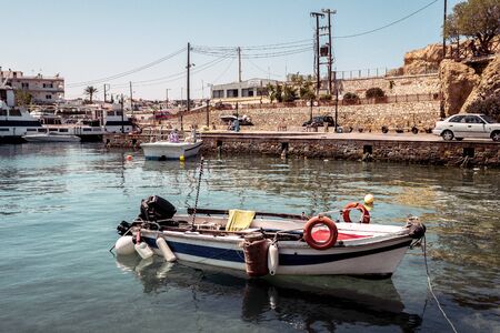 Views of places in Crete on sunny summer daysのeditorial素材