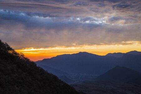 Incredible sunrise in summers of maltrata veracruz, mexicoのeditorial素材