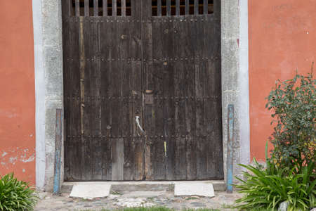 old wooden door, ranch in mexico