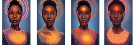 Beauty close up. woman with dark complexion, 3D Rendering, 3D illustration