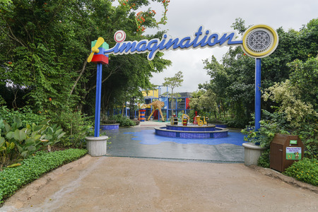 JOHOR, MALAYSIA - JUNE 2017: Imagination Land is one of the attraction in Legoland Malaysia. Legoland Malaysia is Malaysia's first international theme park that has opened in Iskandar Puteri, Johor, Malaysia on 15 September 2012 with over 40 interactive rのeditorial素材