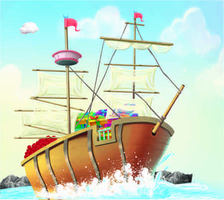 Ship Illustrationの写真素材