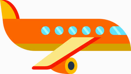 Aeroplane Colorful Image Illustration Vector Art Design