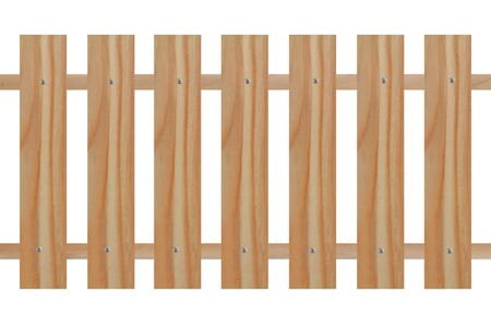 Wooden picket for texture background isolated on white backgroundの写真素材