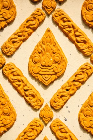 Thai Stucco in a templeの写真素材