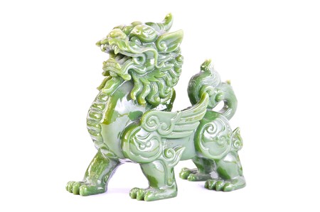 Jade Chinese Sacred Animal (call in chinese is PE-SIA)の写真素材