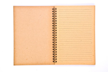 Open Blank page of Recycle Paper Notebookの写真素材