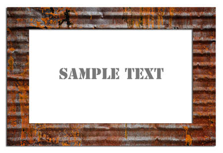 Rusty Metal Texture Frameの写真素材